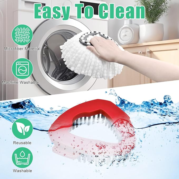 Spin Mop Heads Replacements for O Ceda EasyWring 1-Tank System, 2 Microfiber - Image 8