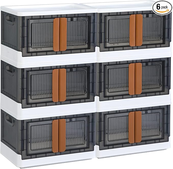 HAIXIN Storage Cabinet, Plastic Shelves Organizer, Folding Storage Box by HAIXIN
