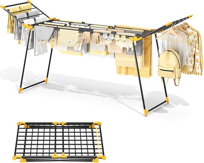 APEXCHASER Clothes Drying Rack Foldable, Large Drying Rack Clothing Retractable by APEXCHASER