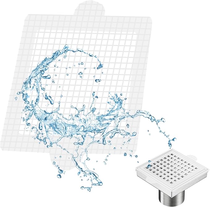 Disposable Hair Catcher Shower Drain Mesh Stickers, Hair Catchers by Qeke