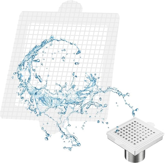 Disposable Hair Catcher Shower Drain Mesh Stickers, Hair Catchers by Qeke