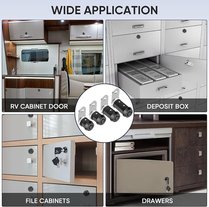 PTEROMY 5 Pack Cabinet Lock - Image 7
