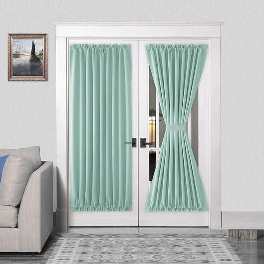 DWCN French Door Curtains – Rod Pocket Thermal Blackout Curtain by DWCN