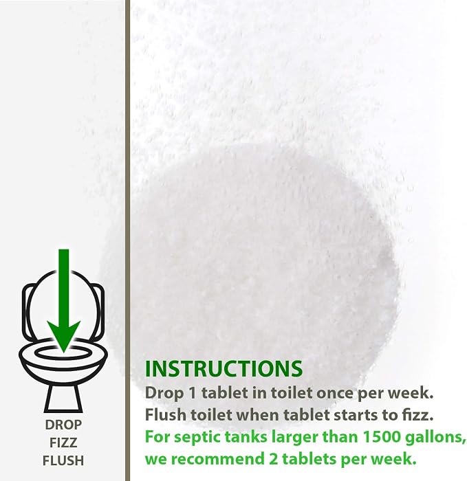 52 Weekly Septic Tank Treatment Fizz Tablets – Easy Flush Bio Toilet Tabs - Image 5