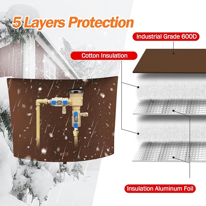 TOHONFOO Backflow Preventer Pipe Insulation Cover - Image 5