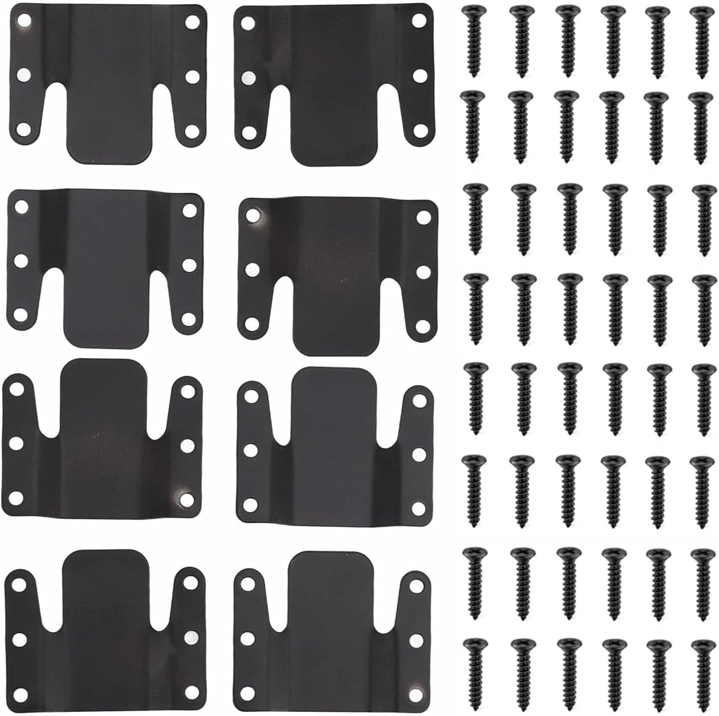 Universal Sectional Sofa Interlocking, 8 Pieces Metal Couch Clips Sofa Connectors Bracket Furniture Connectors with Screws, 4 Sets