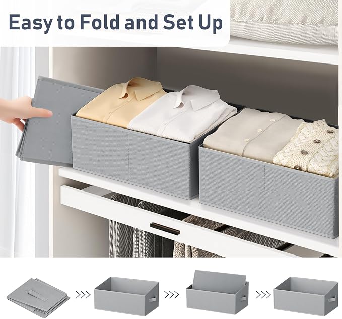 DIMJ Large Closet Storage Bins 8 Pack - Image 5