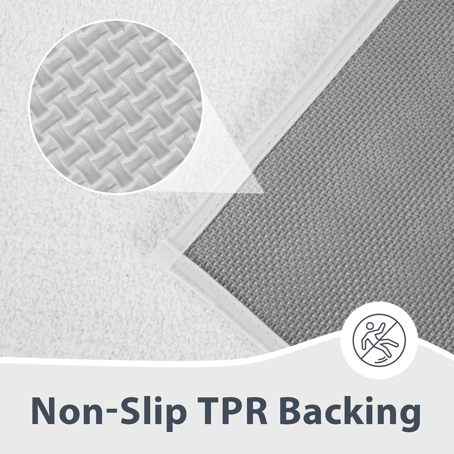 anllugs Bathroom Rugs 24" x 36", Non-Slip Extra Soft Absorbent Bath Rugs, Machine Washable Quick Dry Bath Mats for Bathroom Floor, Shower, Bathtub and Sink, White