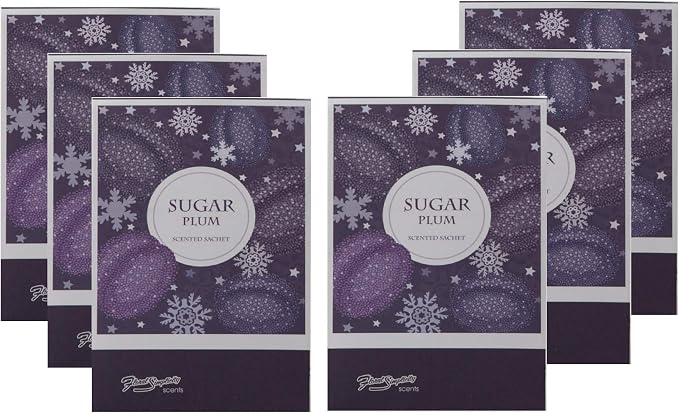 Floral Simplicity Sugar Plum Scented Sachets Pack of 6, Fall & Winter - Image 5