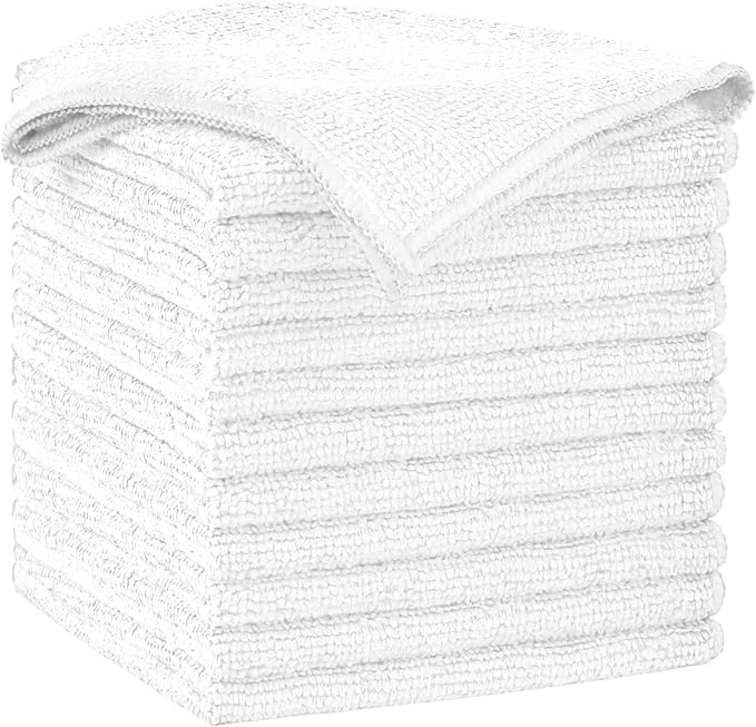 AIDEA Microfiber Cleaning Cloth-12PK, Soft Microfiber Towels by AIDEAHOME