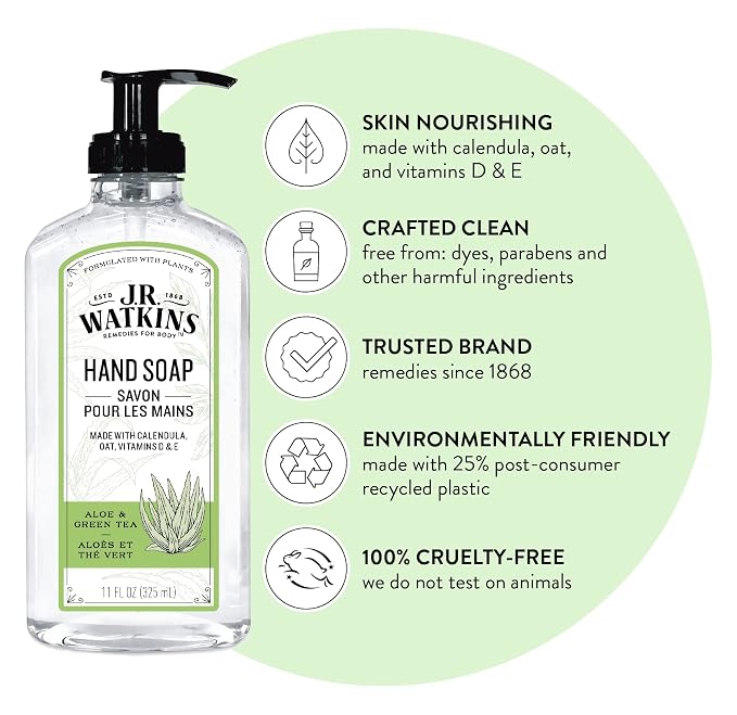 J.R. Watkins Gel Hand Soap, Scented Liquid Hand Wash - Image 3