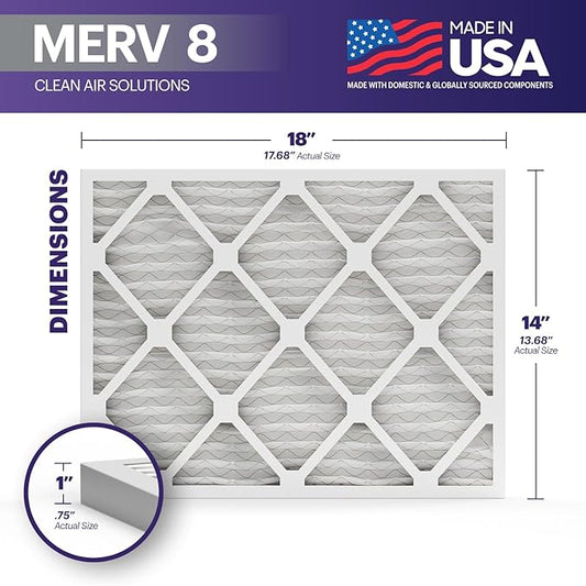 BNX TruFilter 14x18x1 Air Filter MERV 8 - Image 2
