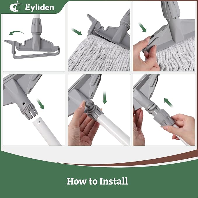Eyliden 3 Pack Mop Heads Replacement, Universal Commercial Mops - Image 4