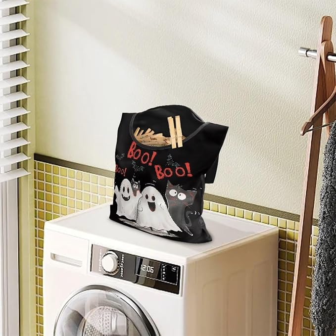 Cute Ghost Clothespin Bag Laundry Hanging Storage Organizer - Image 3