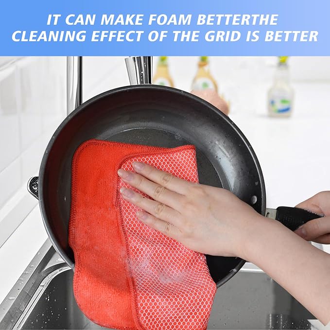 KinHwa Kitchen Washcloths for Dishes Absorbent Microfiber Dish Cloths Quick Dry - Image 5