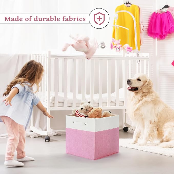 13 x 13 Inch Fine Linen Storage Bins - Image 2