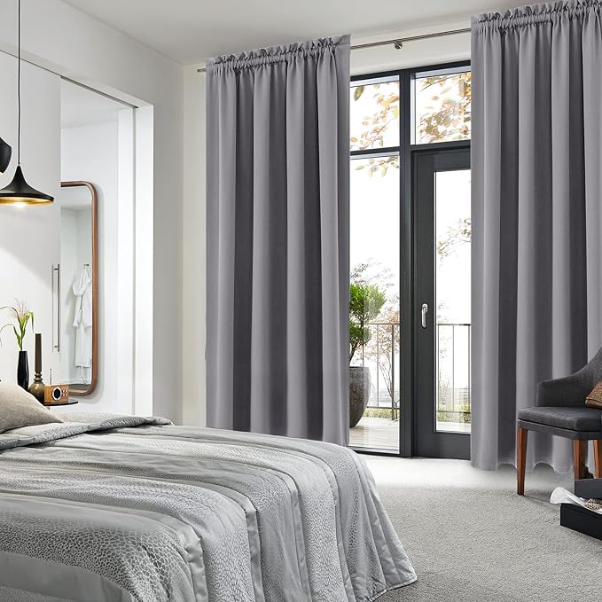 DWCN Blackout Curtains Room Darkening Thermal Insulated Bedroom Curtains Window - Image 2
