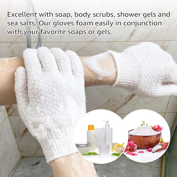 Evridwear Exfoliating Dual Texture Bath Gloves - Image 2