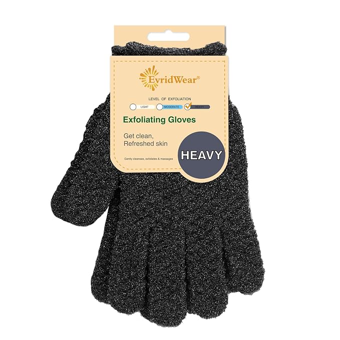 Evridwear Exfoliating Dual Texture Bath Gloves by Evridwear