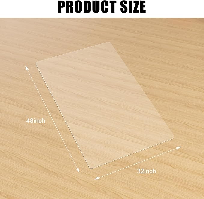 Kuyal Clear Chair Mat, Hard Floor Use - Image 7