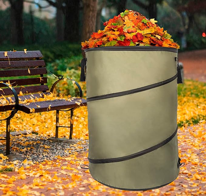 Collapsible Lawn and Leaf Bag Pop-Up Trash Can/Recycle Bin Leaf Waste Bag - Image 5