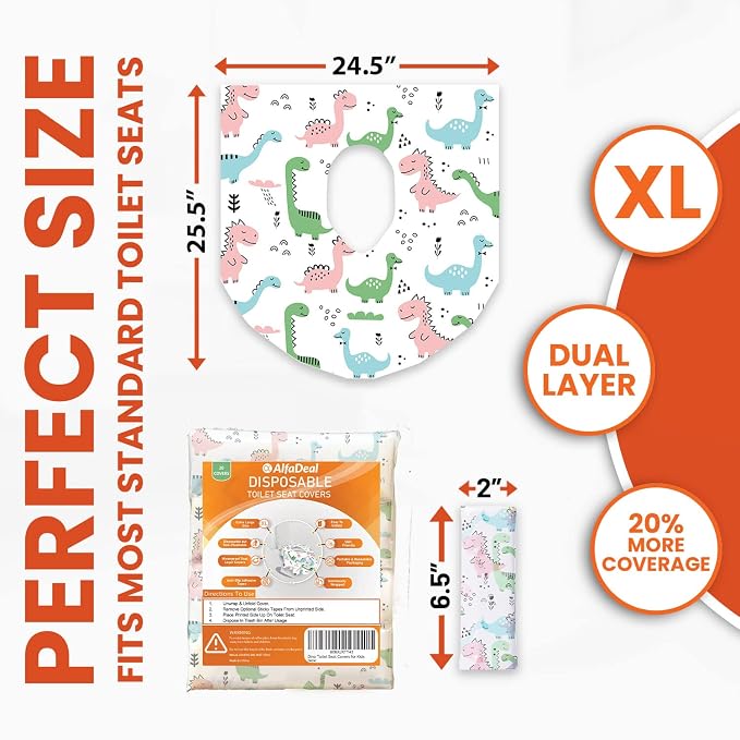 20 Extra Large Toilet Seat Covers Disposable - Image 5