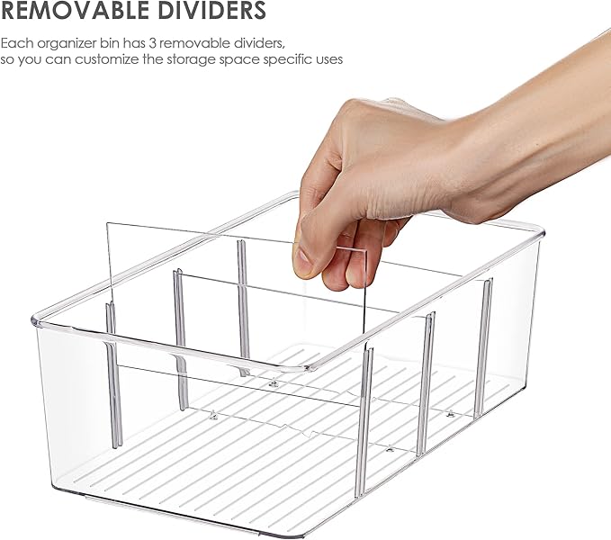 Vtopmart 4 Pack Food Storage Organizer Bins, Cabinet Organization and Storage - Image 3