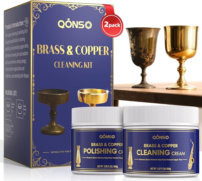 Brass Polish Copper Cream Cleaner Kit by All-PurposeCleaners