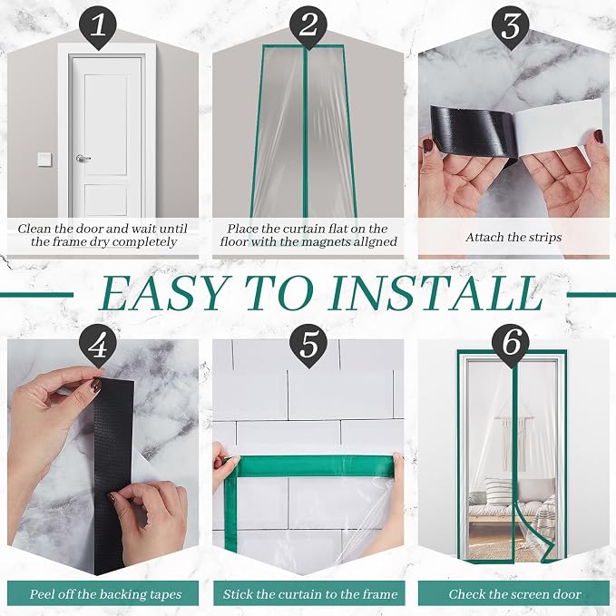 Amylove Zipper 60 x 102 Inch Dust Barrier Kit Construction Door Barrier 5 x 8.5 - Image 4