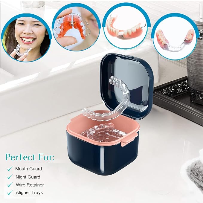 Denture Cup，Retainer Case, Cute Night Mouth Guard Box Holder, Storage Soak - Image 2