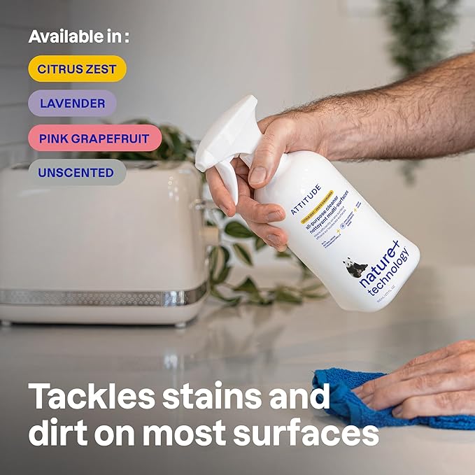 ATTITUDE All Purpose Cleaner Spray, EWG Verified, Made - Image 2