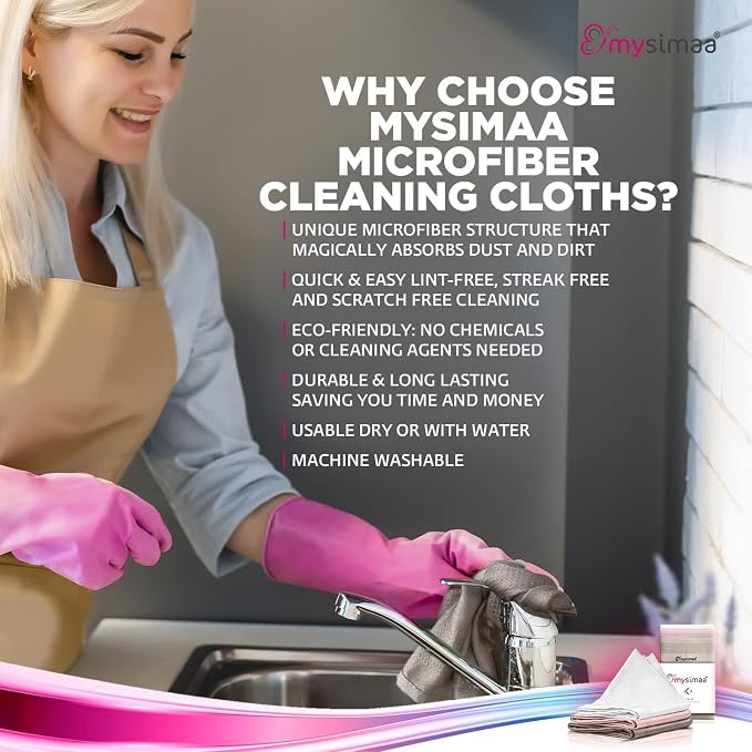 XL Lint Free Microfiber Cleaning Cloth, Cleaning Rags, Microfiber Towels - Image 6