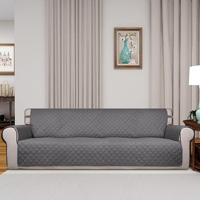 PureFit Reversible Quilted Sofa Cover, Water Resistant Slipcover Furniture - Image 2