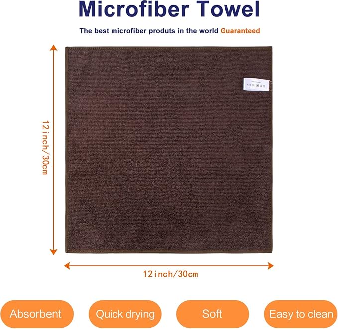 KinHwa Microfiber Dish Cloths for Washing Dishes Ultra Absorbent Dish Rags Fast - Image 3