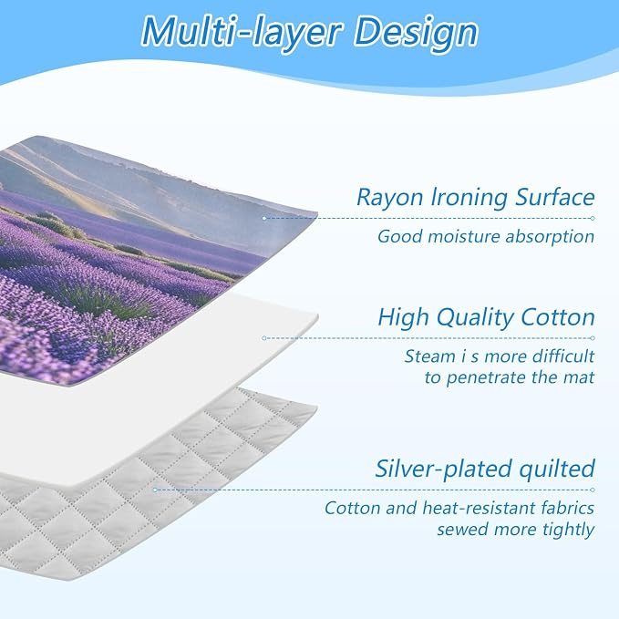 Lavender Field and Mountain Ironing Mat Thickened Ironing Blanket Travel - Image 4