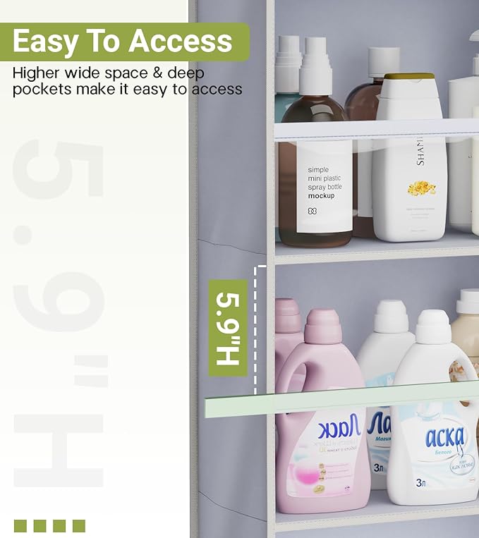 AOODA 2 Pack Over the Door Organizer, Large Capacity Closet Door Hanging - Image 4