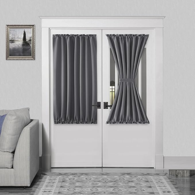 DWCN French Door Curtains – Rod Pocket Thermal Blackout Curtain by DWCN