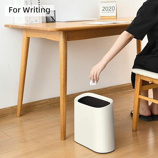 SUBEKYU 2.3 Gal Trash Can for Bathroom, Small Office Garbage Can for Kitchen - Image 5