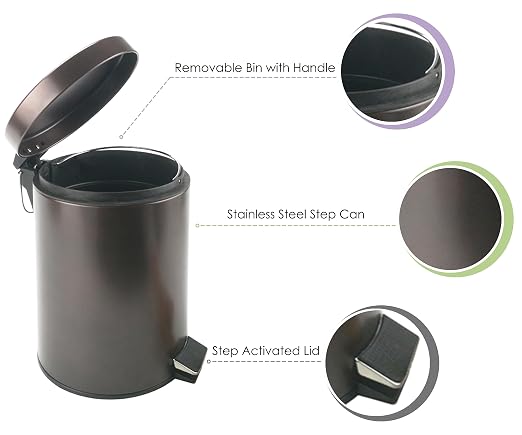 Stainless Steel Small Trash Can - Image 4
