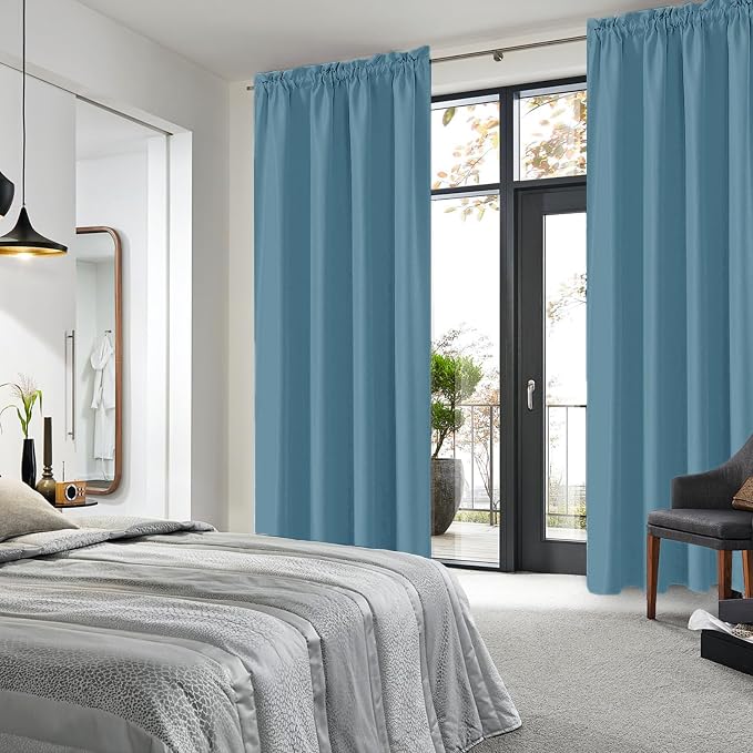DWCN Blackout Curtains for Living Room Thermal Insulated, Energy Saving & Noise - Image 2