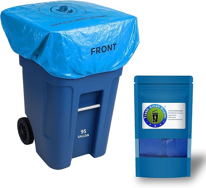 Trash Can Cover Biodegradable Odor Eliminating Bag by TrashSmellBuster