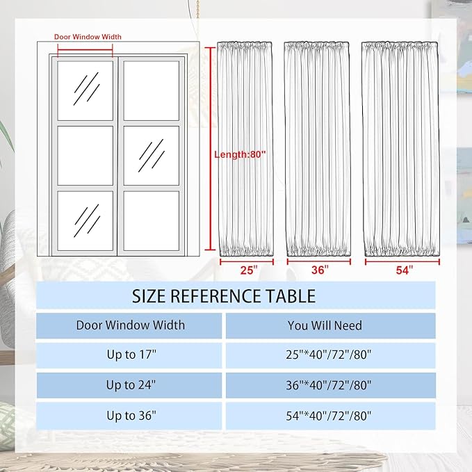 DWCN French Door Curtains – Rod Pocket Thermal Blackout Curtain - Image 6