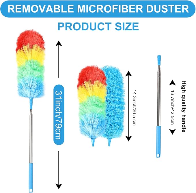 Rainbow Extendable Static Duster Reusable Microfiber Duster - Image 2