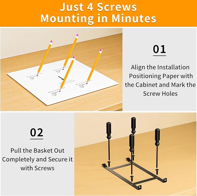 RCHYFEED Spice Organization for Cabinet, 2 Tier Pull out Spice Rack Organizer - Image 7