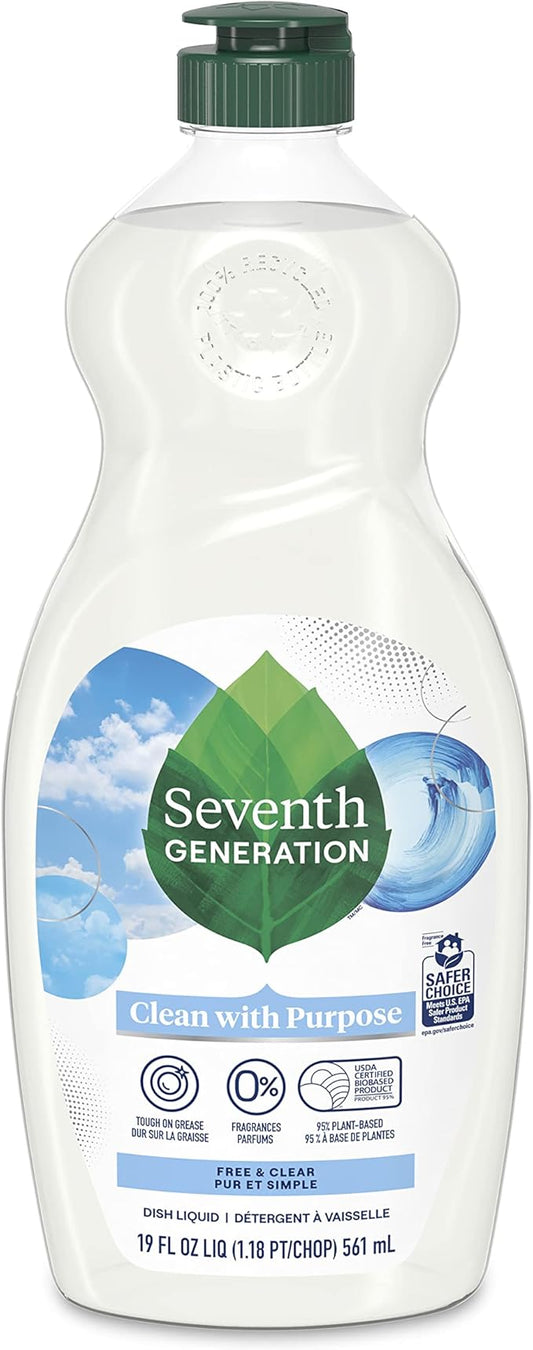 Seventh Generation Dish Liquid Soap Free & Clear liquid soap Dishwashing Soap by SeventhGeneration