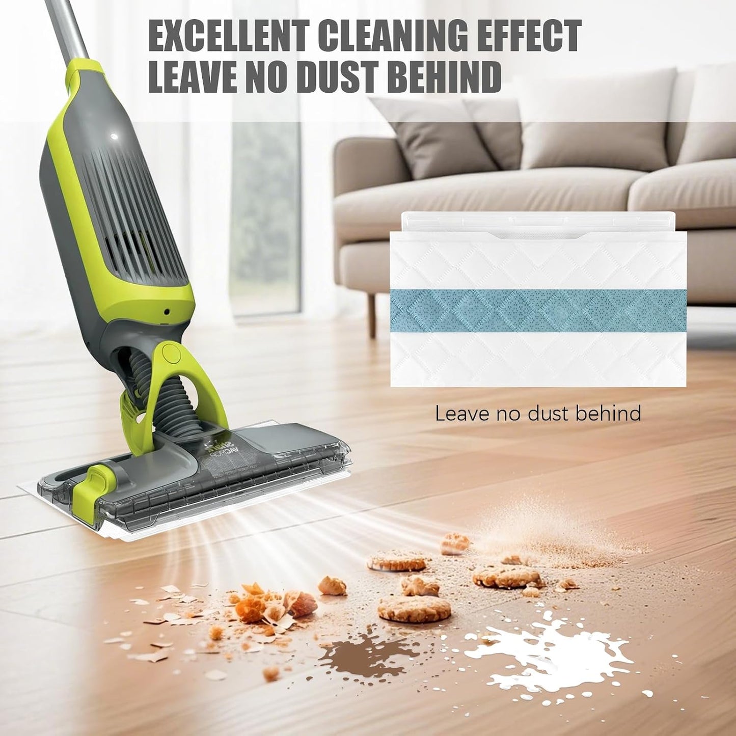 10-Pack Disposable mop Replacement Pad, Suitable for Shark Vacmop Pro VM252, VM200, VM190, VM250, VM251, VM200C, VM252C, QM250, VC205 Vacuum Cleaner mop Replacement Pad