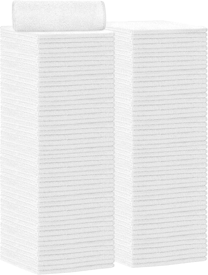 AIDEA Microfiber Cleaning Cloth 100PK, Soft Microfiber Towels by AIDEAHOME