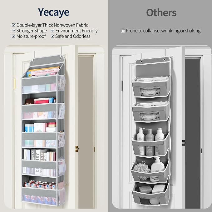 Yecaye Over The Door Organizer Storage, 5-Tier Heavy Duty Door Organizers - Image 8