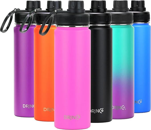 DRINCO Stainless Steel Water Bottle Spout Lid Vacuum Insulated Double Wall by Drinco