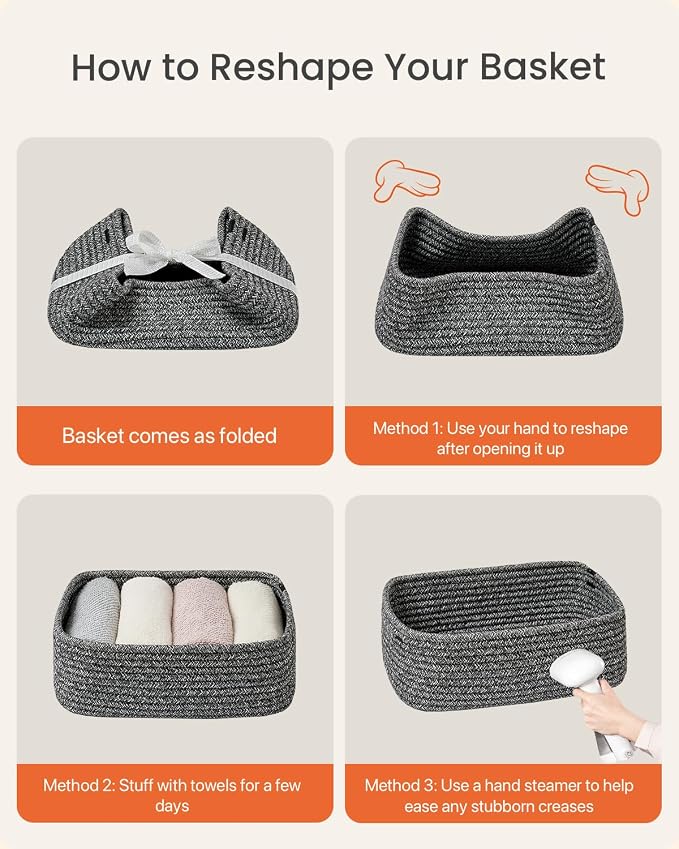 Small Woven Basket, Storage Basket - Image 8